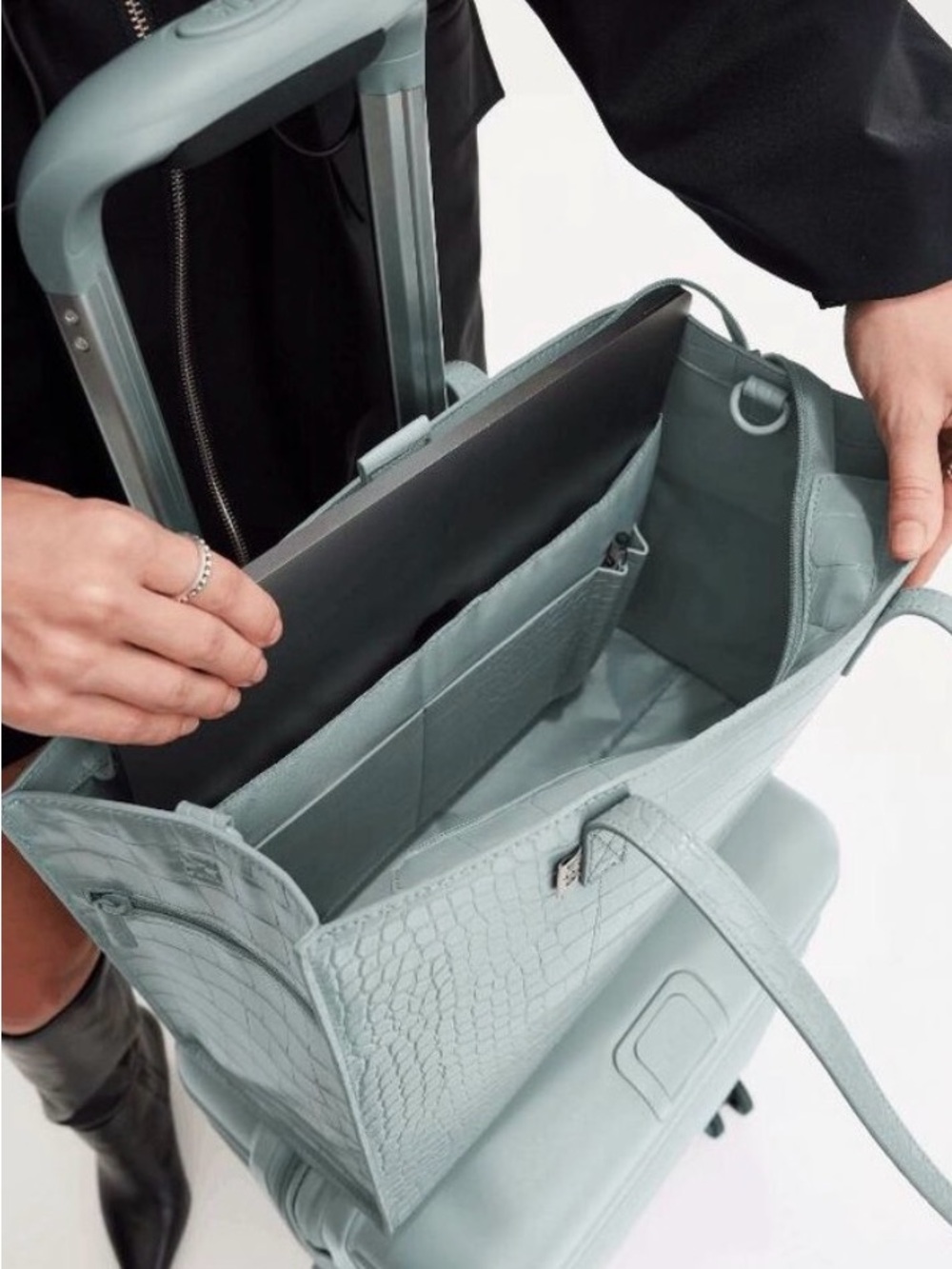 NWOT Beis Work Tote - Slate - Picture 6 of 7
